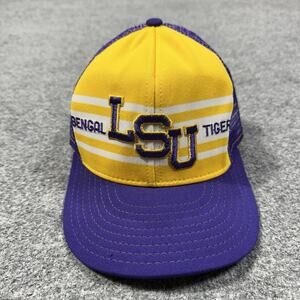 Vintage LSU Bengal Tigers AJD Trucker Snap Back Hat Cap EUC
